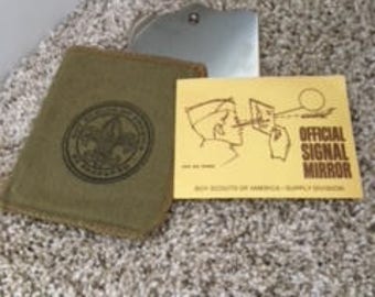 Boy Scouts of America - Vintage Official Signal Mirror with Instructions