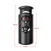 20pcs Black Plastic Barrel Toggle Cord Lock Double Hole Cord Stopper, Spring Buckle, Cord Toggle Lock, Rope Buckle