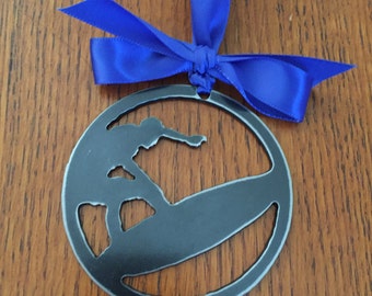 Surfer Ornament (Metal)