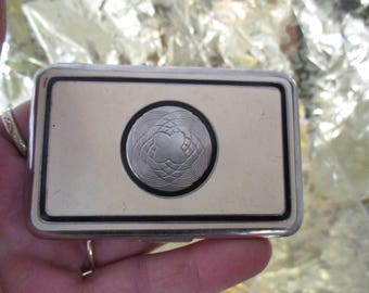 Art Deco Richard Hudnut Enameled Trio Compact Powder,Rouge,& Lipstick