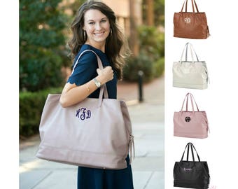 Monogrammed Vegan Leather Bag Large Vegan Handbag Monogrammed Purse Large Monogrammed Bag Large Vegan Leather Handbag Oversized Handbag Tote