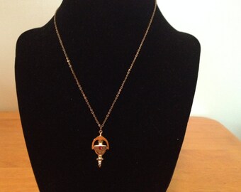 Vintage 18K EPG Necklace and Pendant, Length 15''