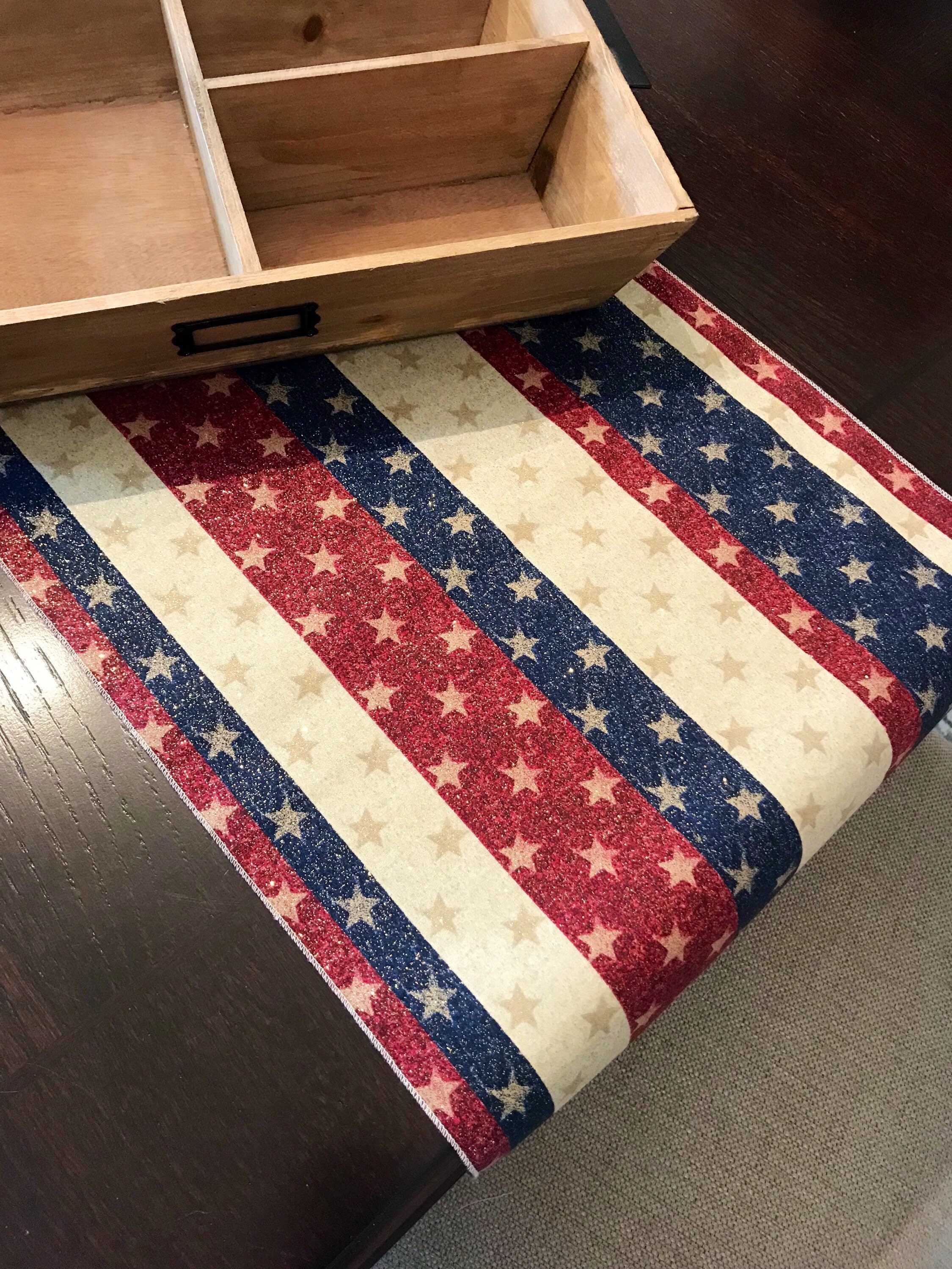Patriotic Table Runner American Flag Decor Patriotic