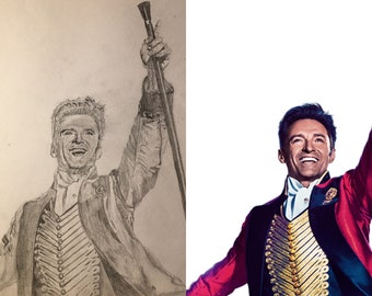 A3/4/5 Pencil Sketch of a Celebrity