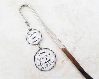 Retirement gift, graduation gift, graduation bookmark, On to the next chapter bookmark, new adventure, anniversary gift, reader's gift