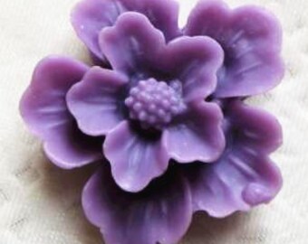 12 pcs of sakura flower cabochon-22mm-rc0166-2-purple