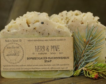 Pine Soap | Mens Soap, All Natural Soap, Artisan Soap, Man Soap, Woodland Soap, Gift for Him, Natural Soap, Cold Process Soap
