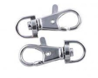 Set of 2 silver 38 x 18 mm snap