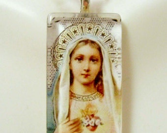 Immaculate heart of Mary pendant with chain - GP12-178