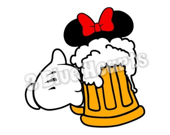 Minnie Beer Mug svg studio dxf pdf jpg png