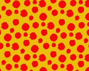 Tabby Road by Tula Pink for Free Spirit - Fur Ball - Strawberry Tangerine - FQ - Fat Quarter - Cotton Quilt Fabric 517