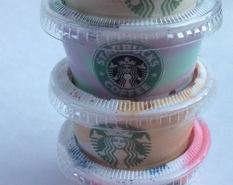 Starbucks Inspired Frappuccino Slime Bundle (set of 4) - Fluffy Unicorn Slime, Party Favor, Sensory Therapy Tool, Cheap Slime w/ Extras