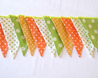 Bunting flags Fabric garland Baby bunting Nursery decor Baby shower Wedding bunting