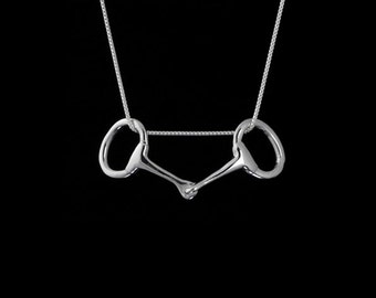 Snaffle Pendant, Snaffle Bit Necklace, Snaffle Necklace, Pony Necklace, Pony Jewelry, Horse Jewelry, Equestrian Jewelry, Horse Necklace