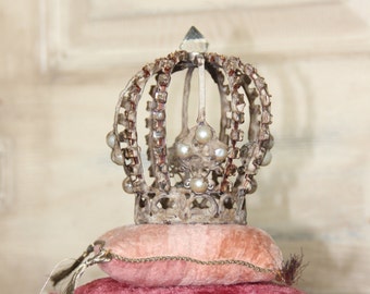 Metal Crown, crown ornament, gold crown, princess crown, Mediterranea Design Studio, crown cake topper, vintage style crown, french decor