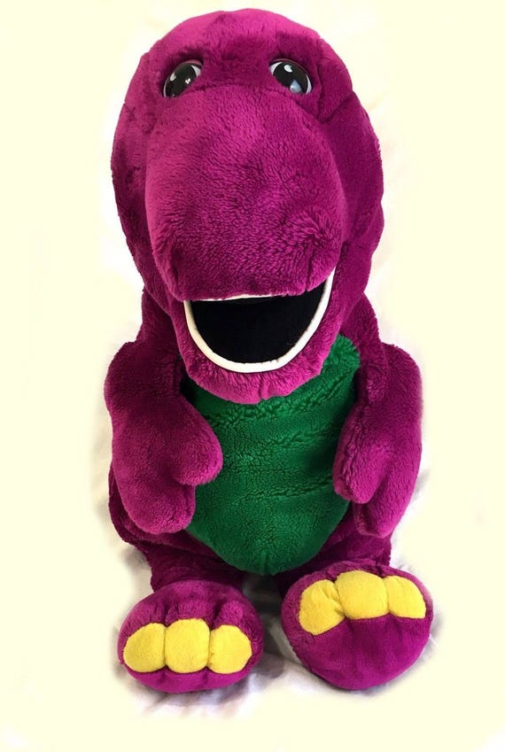 barney buddies barney the purple dinosaur plush figure