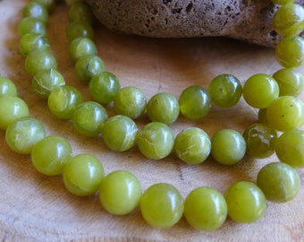 Chartreuse Green Stone Beads Avocado Green Beads De stash Jewelry Supply Large beads 50 beads