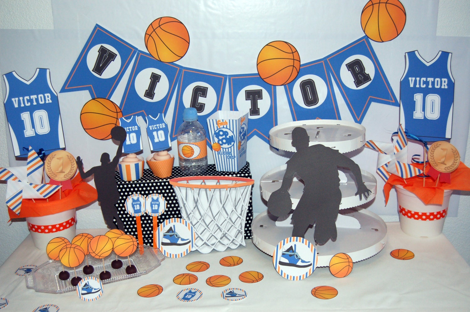 imprimible fiesta basketball decoracion baloncesto sweet table