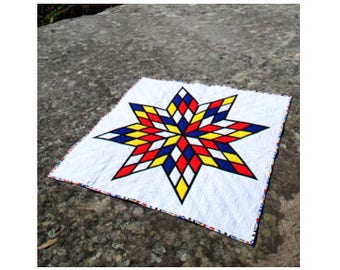 Mondrian's Lone Star Quilt - PDF pattern