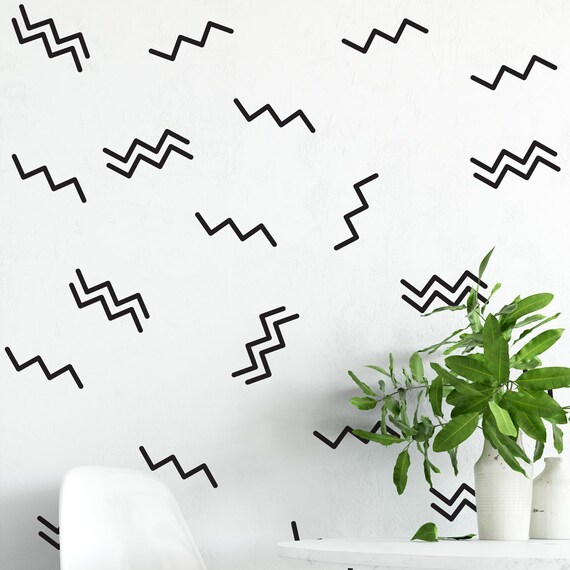 Zig Zag Wall Pattern Decal Pattern Nature Trendy Confetti