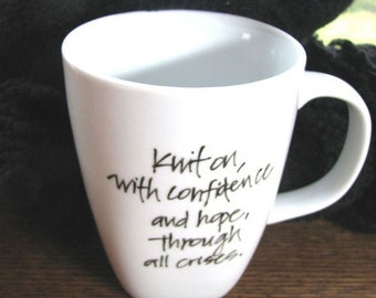Mug for Knitters - Elizabeth Zimmermannn Quotation