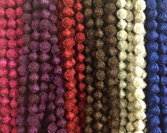 18mm acrylic rose bead with rubber coating
