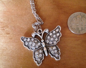 Silver Butterfly Necklace