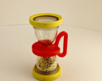 Fisher Price Hourglass Rattle #451 Vintage 1970s