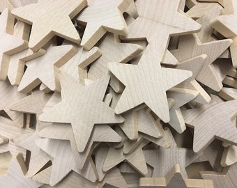 Wood Stars CutOuts, 12 pcs