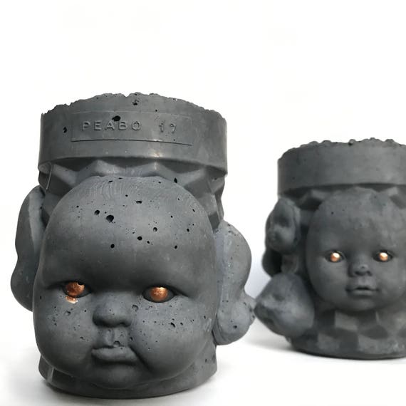 PeaboZombie Baby Doll Heads Planter - Hypertufa