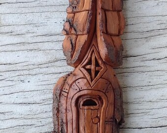 Church in the hills of Kentucky, hand carved in Cottonwood bark