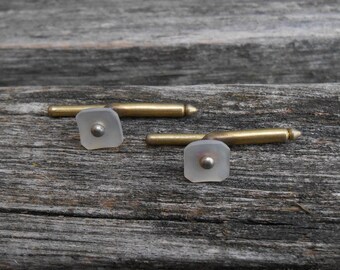 Vintage Mother Of Pearl Shirt Studs. Gift For Dad, Groom, Groomsmen, Wedding, Anniversary, Christmas, Birthday, Father's Day.