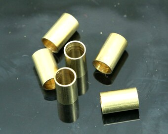 20 pcs 6x10mm (hole 5 mm ) raw brass tube ttt610 1642