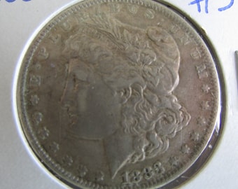 Morgan Dollar 1883 Silver Dollar Antique Coins 1883 USA Silver Coins Antique US Coin Silver US Currency Rare 1800s Coins Silver Dollar