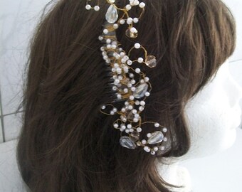 Peinar Pelo boda, casada, accesorios wedding del pelo peine pelo, perlas de pelo blanco