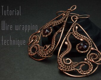 Wire Wrap Tutorial, Earrings tutorial, Wire Wrapped Earrings, Level: Intermediate