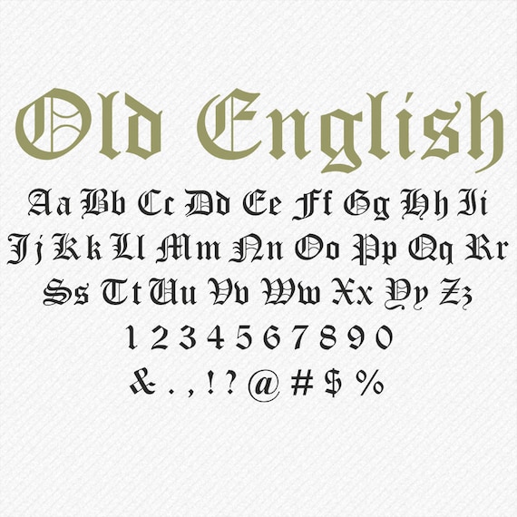Old English Font SVG Old English Script Old English Monogram