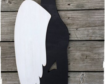 Wood Greyhound Angel Wall Hanging