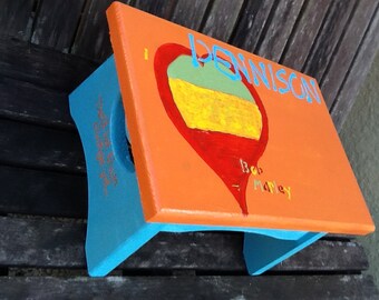 I love bob Marley foot stool, monogrammed 50% off inventory sale