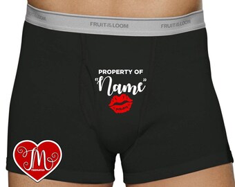 Property of Underwear - Birthday Underwear - Groom Underwear - Honeymoon Underwear - Gag Gifts for Men - Anniversary Gift - Sexy Underwear