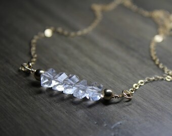 herkimer diamond necklace, herkimer diamond rose gold necklace, gold filled herkimer diamond necklace, herkimer diamond jewelry, herkimer