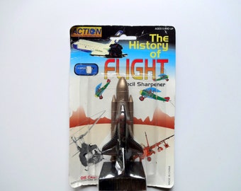 Vintage Die Cast Metal transbordador lápiz sacapuntas de 1970 NIB