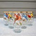 Mid Century Bird Glasses, Gold Rimmed, Set of 6 | 1950s Handpainted Water Glasses, Vintage Drinkware, Barware, Collector, Woodland