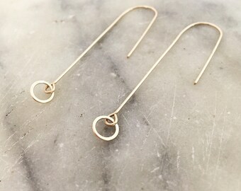 Gold earrings, Dangle earrings, Boho earrings, Minimalist earrings, Delicate earrings, Bridesmaid jewelry, Long earrings, Dainty earrings