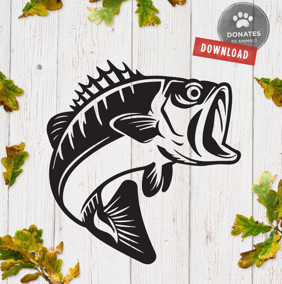 Fishing SVG | Bass Fish SVG | Sea Bass SVG | Bass Fish Cut ...