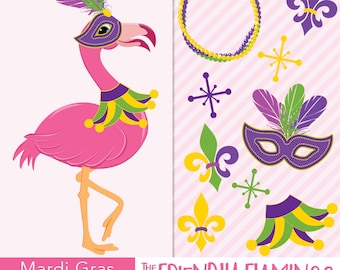 pink flamingo mardi gras