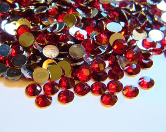 DARK RED 1000 Choose Size 2mm or 3mm or 4mm or 5mm Flatback Resin Rhinestones or 200 6mm ss6/12/16/20/30 Diy Deco Bling Kit Embellishments