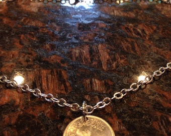 Saudi Arabia 25 halalat coin necklace