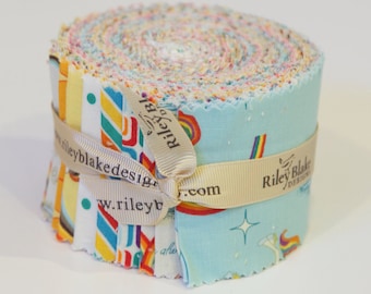 Jelly Roll strips (21) Unicorn Rainbow by Doohickey for Riley Blake