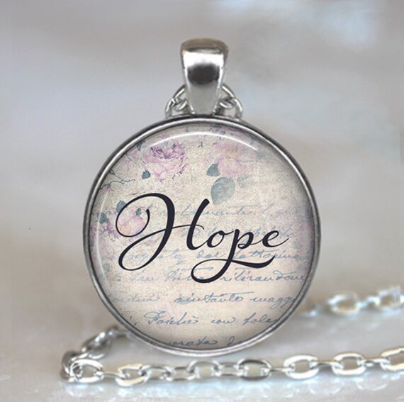 Hope necklace Hope pendant Hope jewelry favorite word
